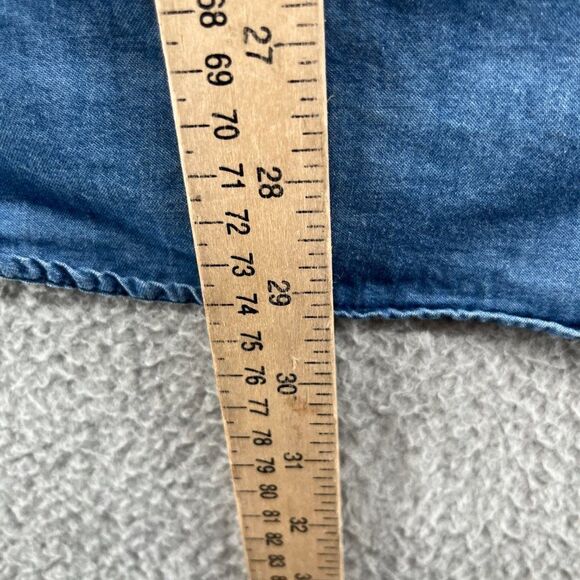 Torrid Top Chambray Taylor Medium Wash Denim Button-Down Shirt Sz 2X - Picture 8 of 13